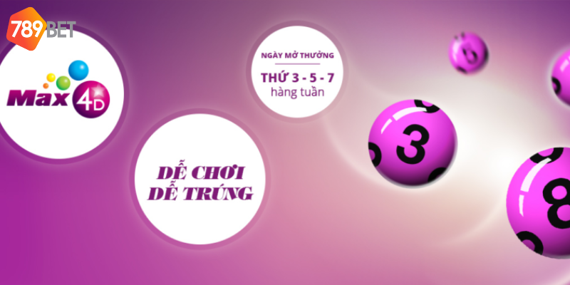 Xổ số Max 4D loại hình cá cược hấp dẫn tại 789bet