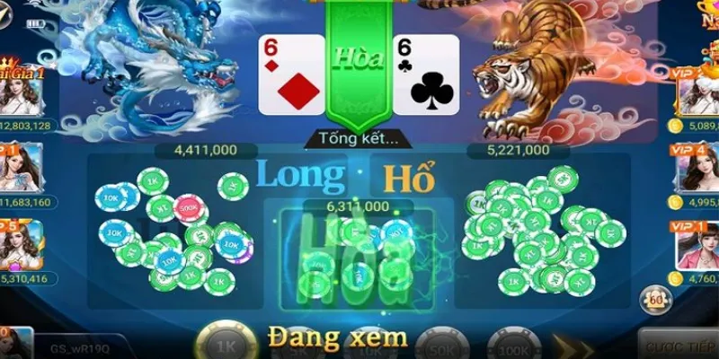 Tỷ lệ thắng thua của các cửa cược trong Rồng Hổ