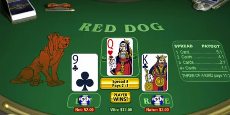 Tìm hiểu cách trả thưởng của trò Red Dog