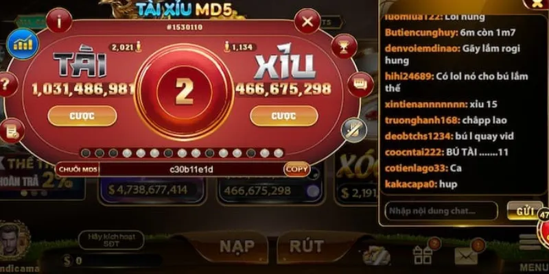 Phương pháp phát hiện quy luật trong trò tài xỉu MD5